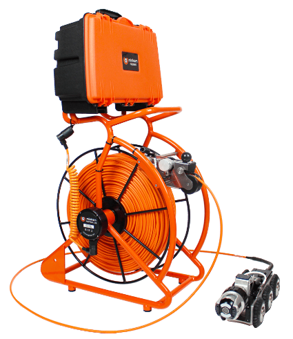 Caméra chariot motorisé, robot, diagnostic réseaux, canalisation, inspection, caméra rotative zoom focus, 250m câble